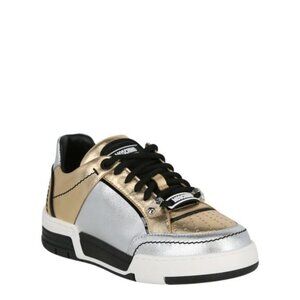 Metallic Colorblocked Low-Top Sneakers
